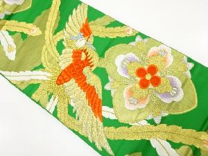 アンティーク　鳳凰に華紋織り出し袋帯（材料）